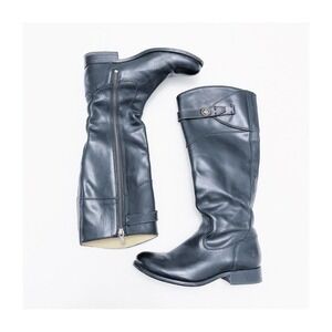 Frye Molly Knee High Boot 3476111 Black Leather Tall Riding Boot Sz6